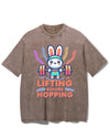 LIFTING BEFORE HOPPING VINTAGE GYM SHIRT