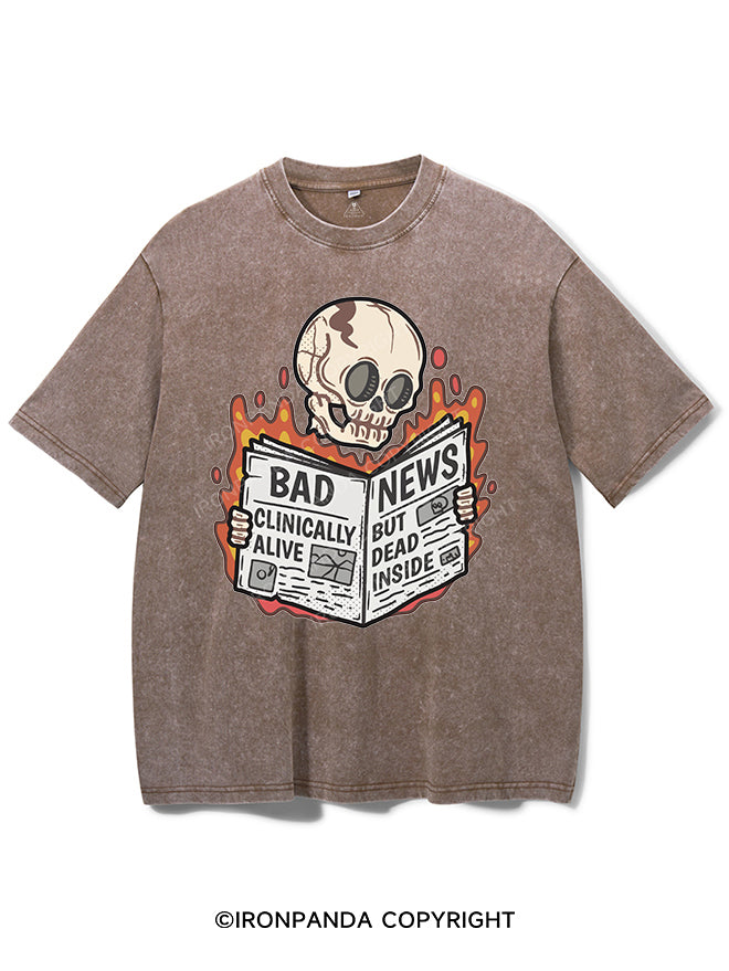 CLINICALLY ALIVE BUT DEAD INSIDE VINTAGE GYM SHIRT