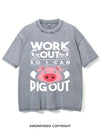 WORK OUT SO I CAN PIG OUT VINTAGE GYM SHIRT