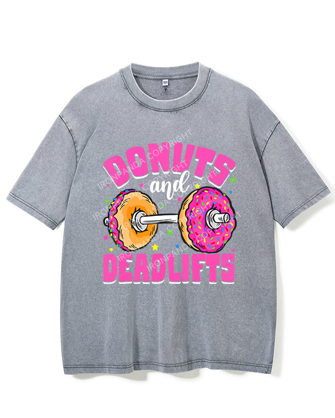 DONUTS AND DEADLIFTS VINTAGE GYM SHIRT