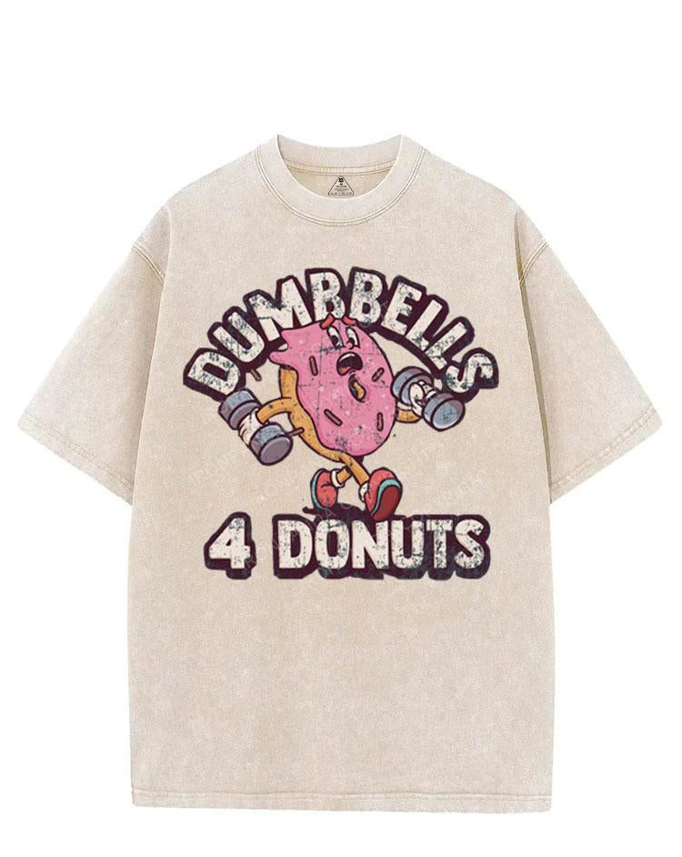 DUMBBELLS 4 DONUTS VINTAGE GYM SHIRT