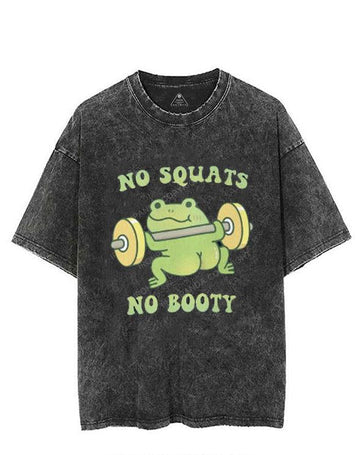 FROG NO SQUATS NO BOOTY  VINTAGE GYM SHIRT