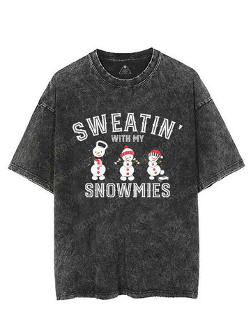 Sweatin with my Snowmies VINTAGE GYM SHIRT
