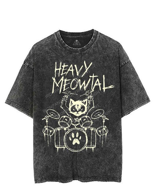 HEAVY MEOWTAL VINTAGE GYM SHIRT