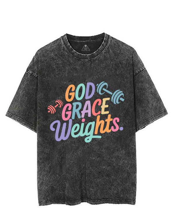 GOD GRACE WEIGHTS VINTAGE GYM SHIRT