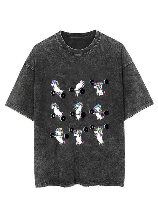 OLYMPIC LIFTING UNICORN VINTAGE GYM SHIRT