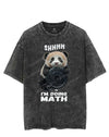 SHHHH I'M DOING MATH PANDA VINTAGE GYM SHIRT