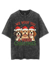 WE WOOF YOU A MERRY CHRISTMAS VINTAGE GYM SHIRT