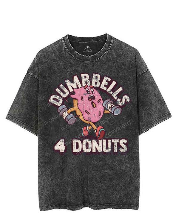DUMBBELLS 4 DONUTS VINTAGE GYM SHIRT