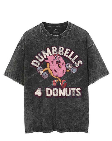 DUMBBELLS 4 DONUTS VINTAGE GYM SHIRT