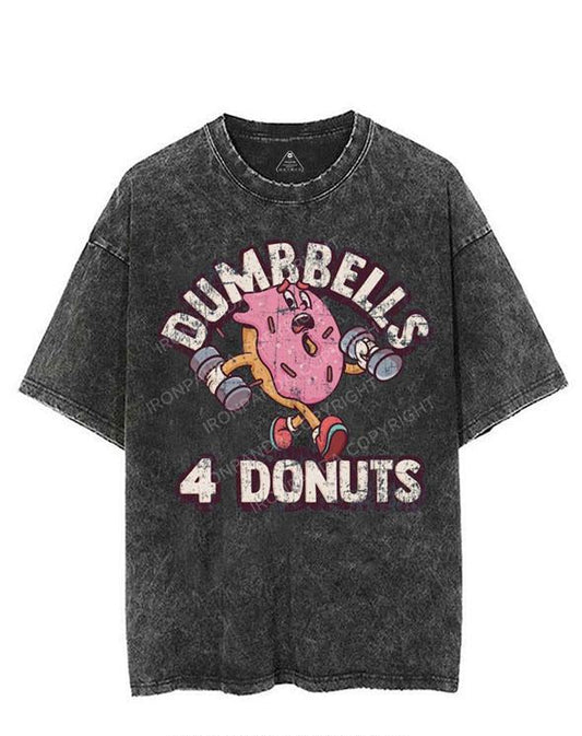 DUMBBELLS 4 DONUTS VINTAGE GYM SHIRT