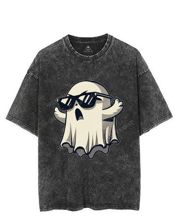 COOL GHOST WITH SUNGLASSES VINTAGE GYM SHIRT