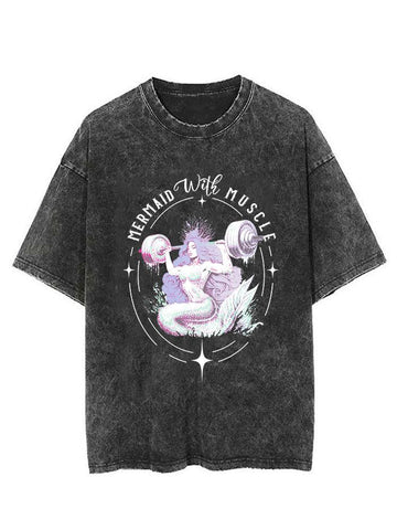mermaid with muscle Vintage Gym Shirt