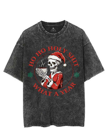 HOHOHO HOLLY SHIT WHAT A YEAR VINTAGE GYM SHIRT