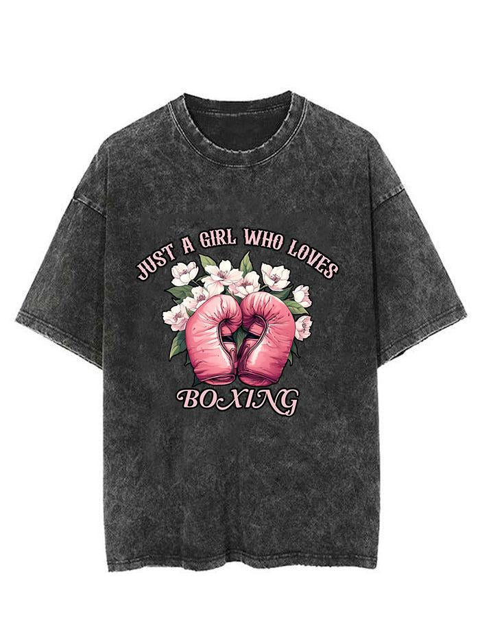 Just a girl who loves boxing Vintage Gym Shirt