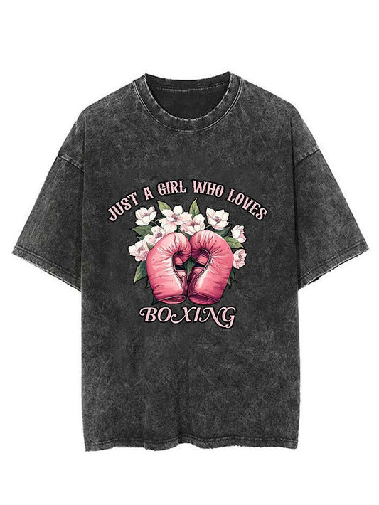 Just a girl who loves boxing Vintage Gym Shirt