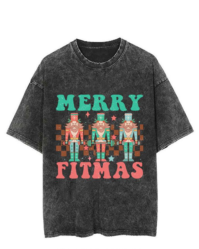 MERRY FITMAS VINTAGE GYM SHIRT