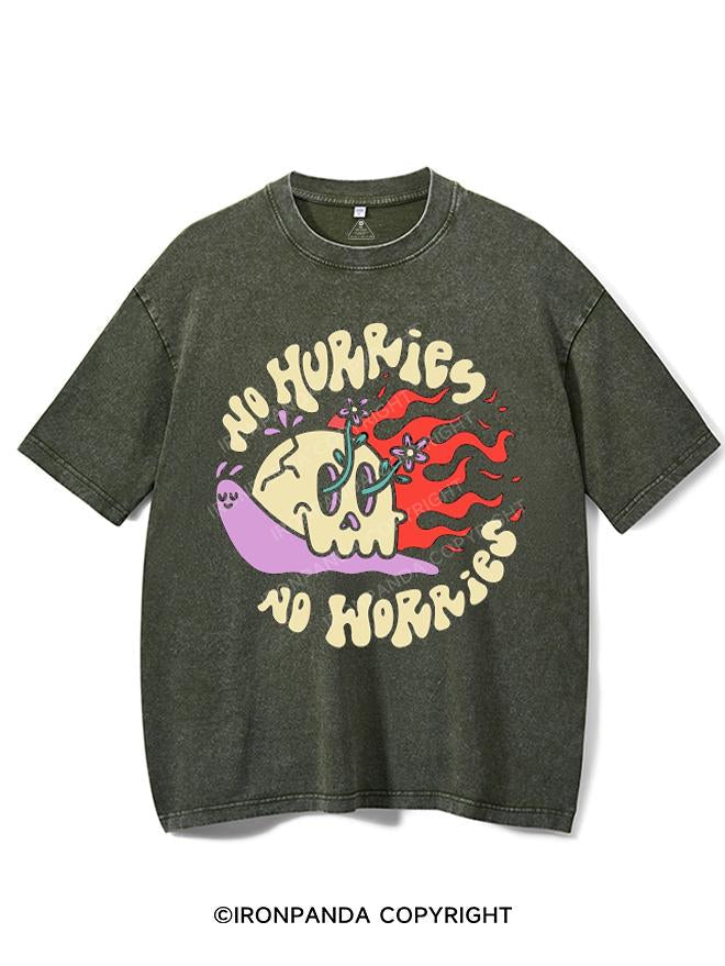 NO HURRIES NO WORRIES VINTAGE GYM SHIRT