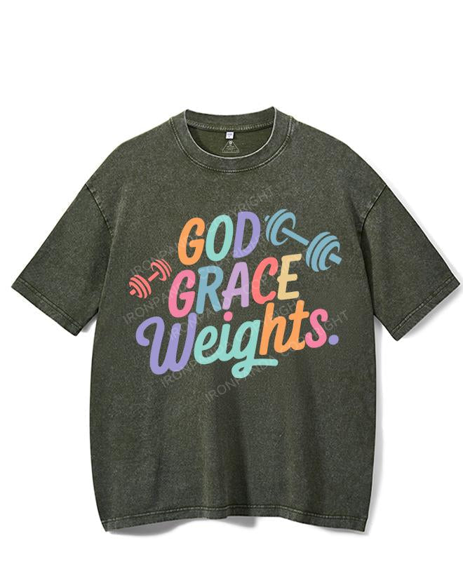 GOD GRACE WEIGHTS VINTAGE GYM SHIRT