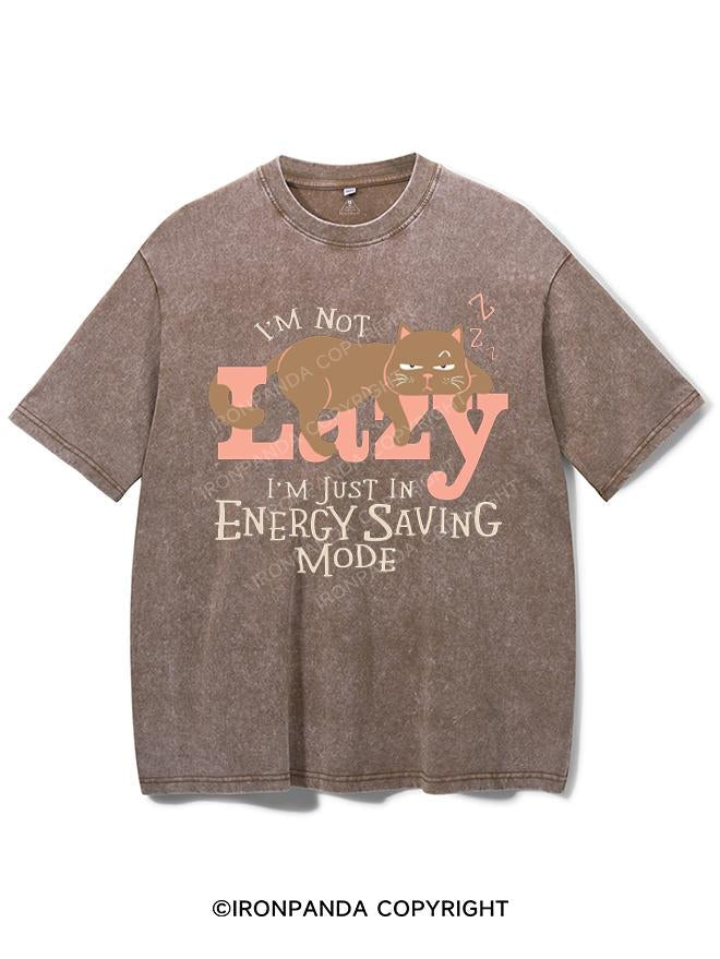 I'M NOT LAZY I'M JUST IN ENERGY SAVING MODE VINTAGE GYM SHIRT