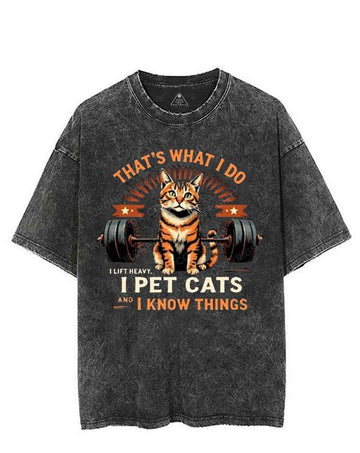 THAT'S WHAT I DO AND I KNOW THINGS VINTAGE GYM SHIRT