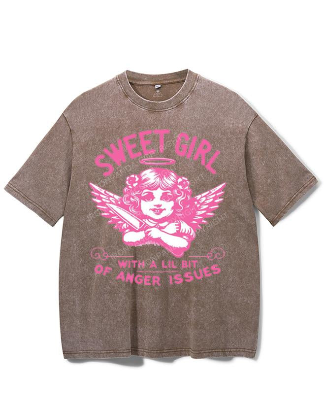 SWEET GIRL WITH A LIL BIT OF ANGER ISSUES VINTAGE GYM SHIRT