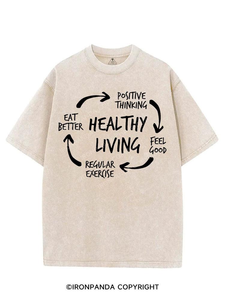 HEALTHY LIVING VINTAGE GYM SHIRT