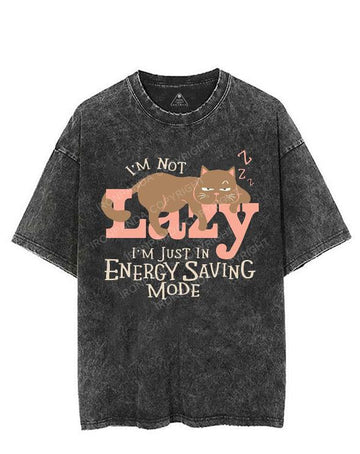 I'M NOT LAZY I'M JUST IN ENERGY SAVING MODE VINTAGE GYM SHIRT