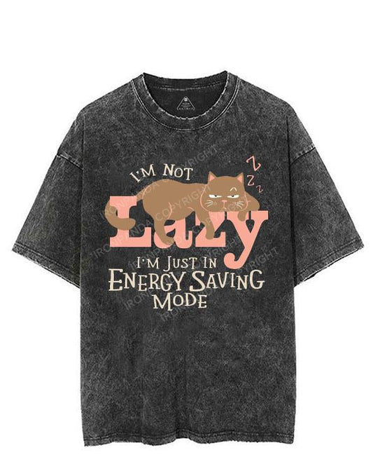 I'M NOT LAZY I'M JUST IN ENERGY SAVING MODE VINTAGE GYM SHIRT