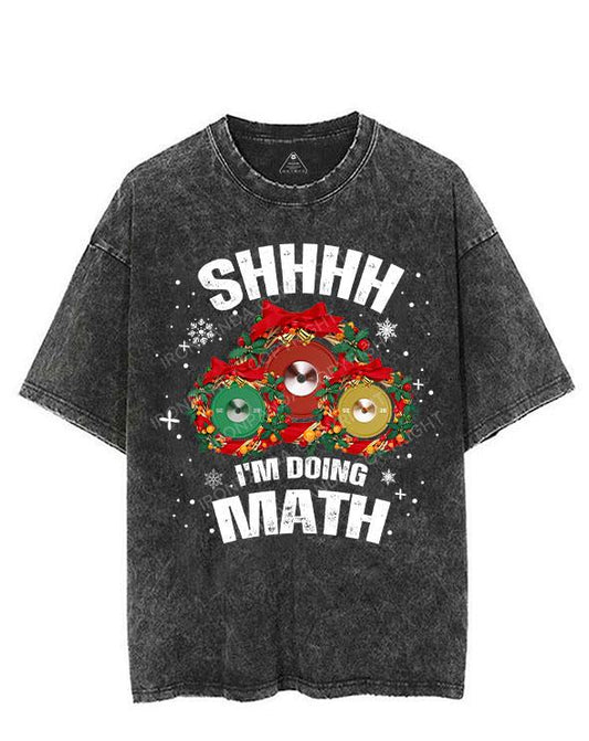 SHHHH I'M DOING MATH VINTAGE GYM SHIRT