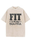FIT IS THE NEW  BEAUTIFUL VINTAGE GYM SHIRT