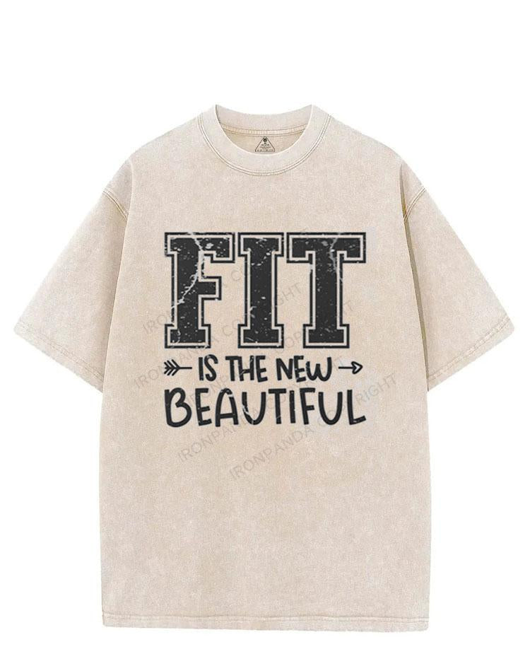FIT IS THE NEW  BEAUTIFUL VINTAGE GYM SHIRT
