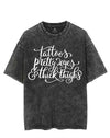 TATTOOS PRETTY EYES & THICK THIGHS VINTAGE GYM SHIRT