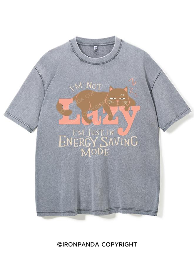 I'M NOT LAZY I'M JUST IN ENERGY SAVING MODE VINTAGE GYM SHIRT