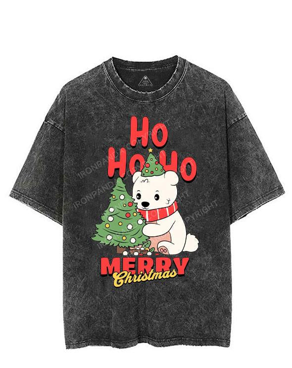 HO HO HO MERRY CHRISTMAS VINTAGE GYM SHIRT