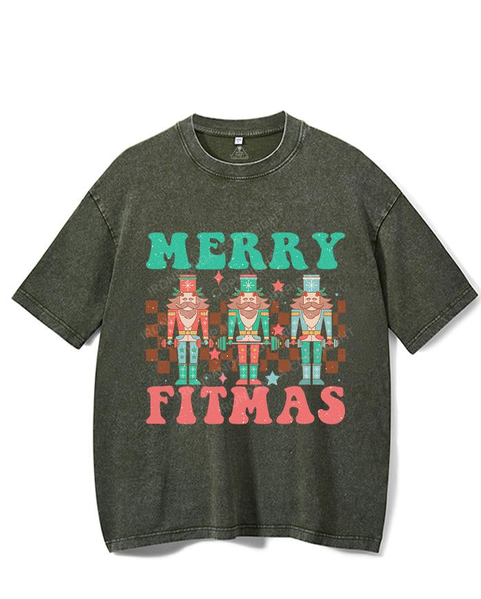 MERRY FITMAS VINTAGE GYM SHIRT