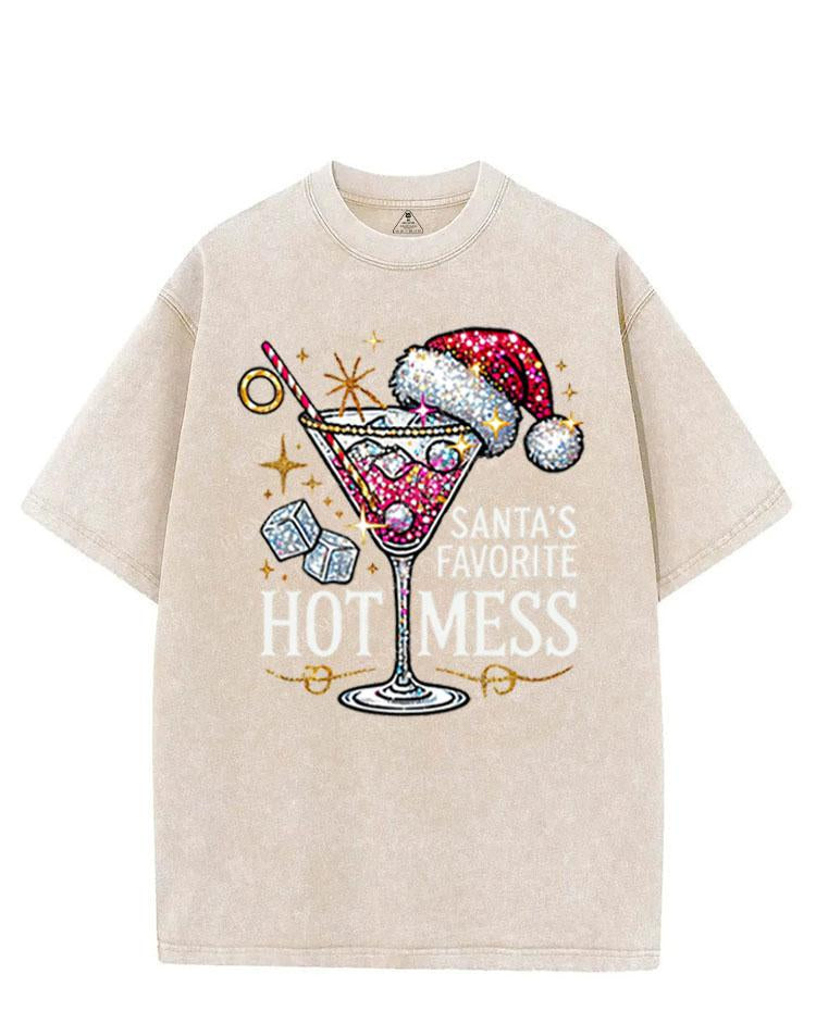 SANTA'S FAVORITE HOT MESS VINTAGE GYM SHIRT