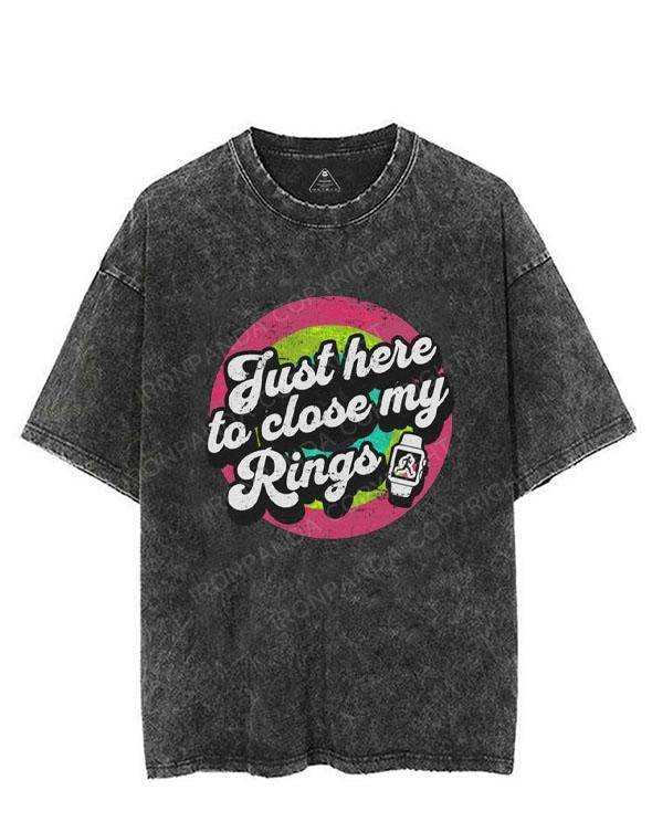 Just Here To Close My Rings VINTAGE GYM SHIRT