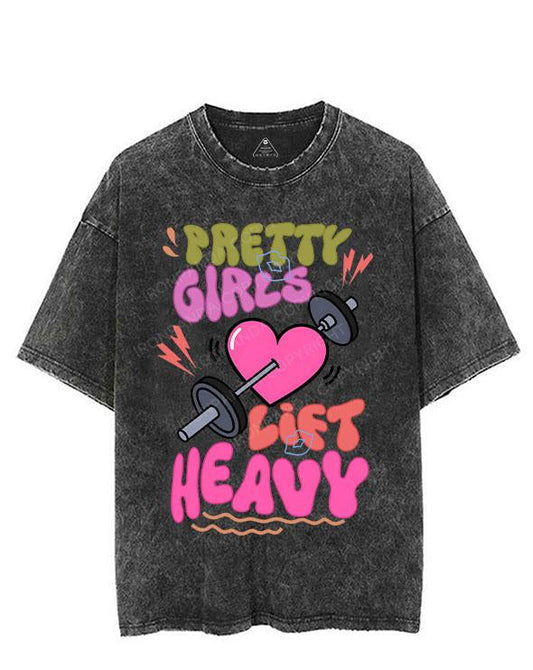PRETTY GIRLS LIFT HEAVY VINTAGE GYM SHIRT