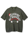 SLEIGHING MY WORKOUT FOR SANTA VINTAGE GYM SHIRT