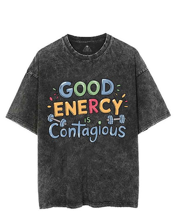 GOOD ENERGY CONTAGIOUS VINTAGE GYM SHIRT