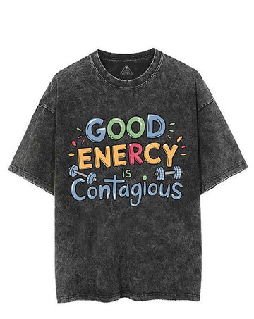 GOOD ENERGY CONTAGIOUS VINTAGE GYM SHIRT