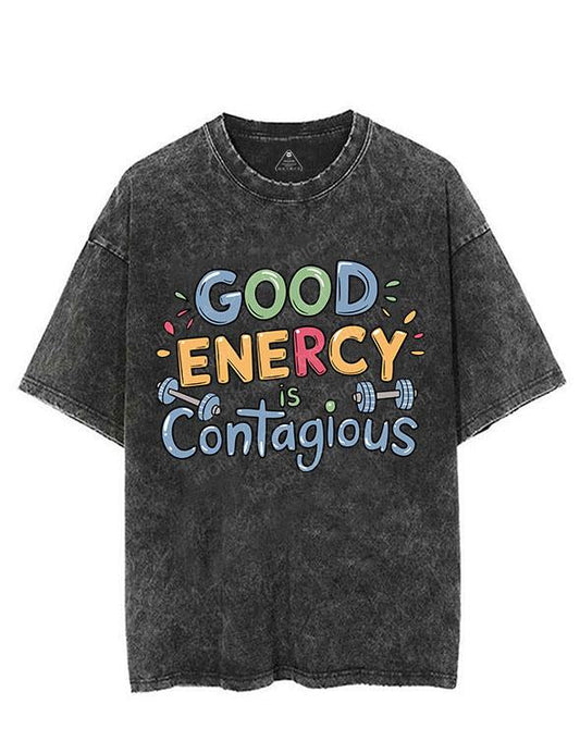 GOOD ENERGY CONTAGIOUS VINTAGE GYM SHIRT