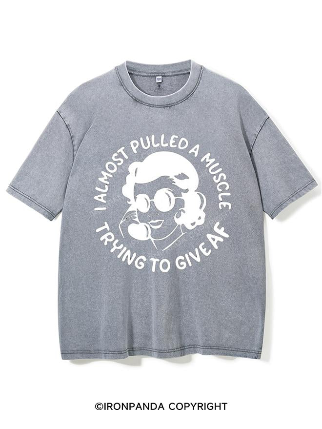 I ALMOST PULLED A MUSCLE TRYING TO GIVE AF VINTAGE GYM SHIRT