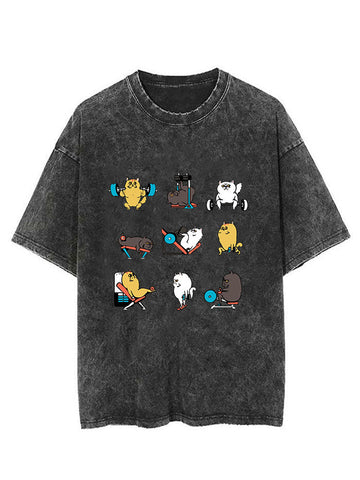 LEG DAY WITH CAT VINTAGE GYM SHIRT