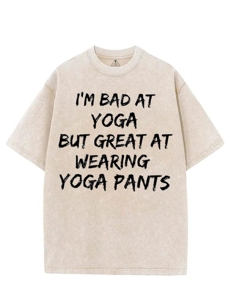I'M BAD AT YOGA VINTAGE GYM SHIRT