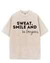 SWEAT, SMILE AND BE GORGEOUS VINTAGE GYM SHIRT