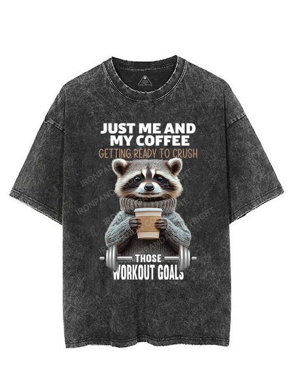 JUST ME AND MY COFFEE VINTAGE GYM SHIRT