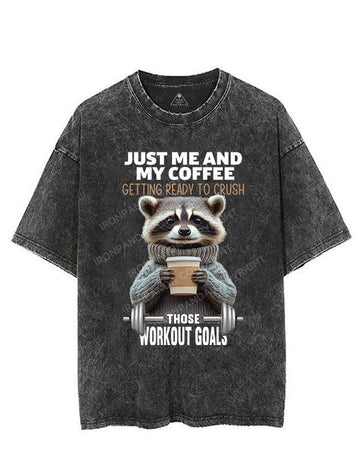 JUST ME AND MY COFFEE VINTAGE GYM SHIRT