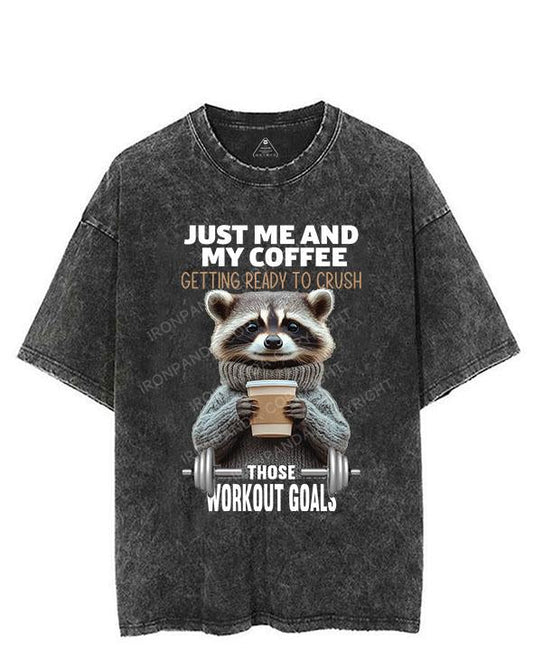 JUST ME AND MY COFFEE VINTAGE GYM SHIRT